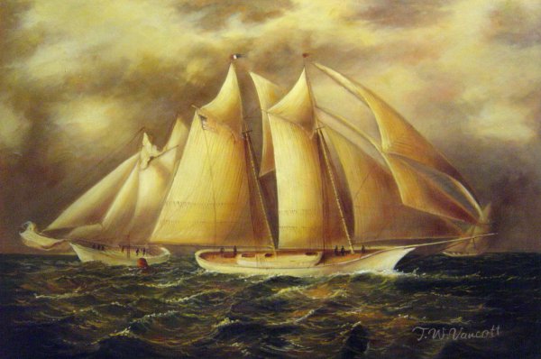 Yacht Alice Rounding The Buoy. The painting by James Edward Buttersworth