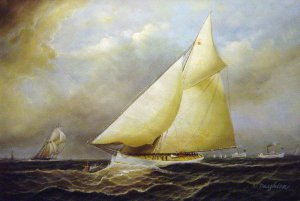 Yacht Race In New York, James Edward Buttersworth, Art Paintings