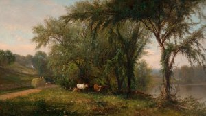James Mcdougal Hart, Gleneida Lake Putnam County NY, Painting on canvas