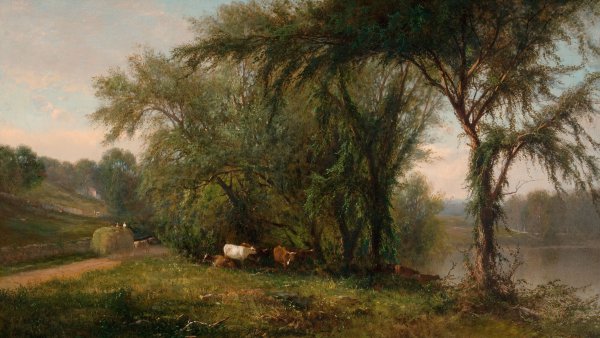 Gleneida Lake Putnam County NY. The painting by James Mcdougal Hart