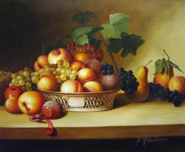 An Abundance of Fruit. The painting by James Peale