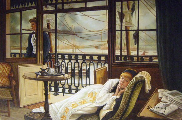 The Passing Storm. The painting by James Tissot