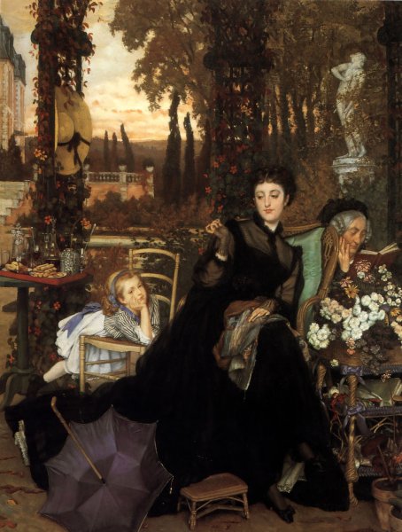A Widow. The painting by James Tissot