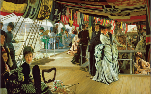 James Tissot, At the Ball on the Shipboard, Painting on canvas