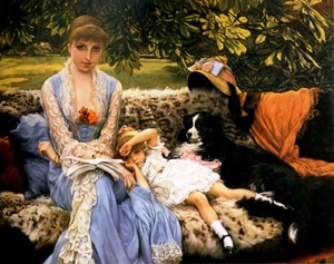 James Tissot, Being Quiet, Painting on canvas