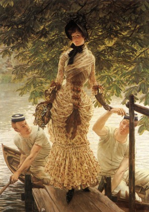 James Tissot, Boating on the Thames , Painting on canvas