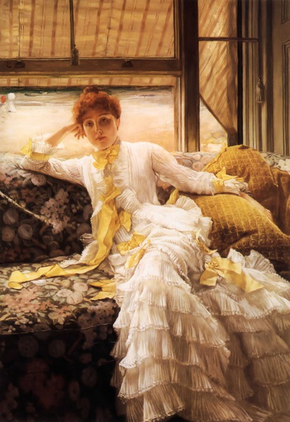 By the Seaside. The painting by James Tissot