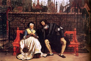 James Tissot, Faust and Marguerite in the Garden, Painting on canvas