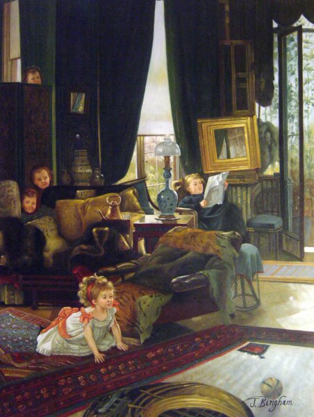 Hide and Seek. The painting by James Tissot