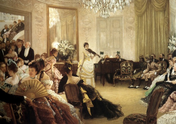 A Concert (Hush!). The painting by James Tissot