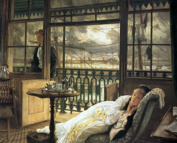 Passing Storm. The painting by James Tissot