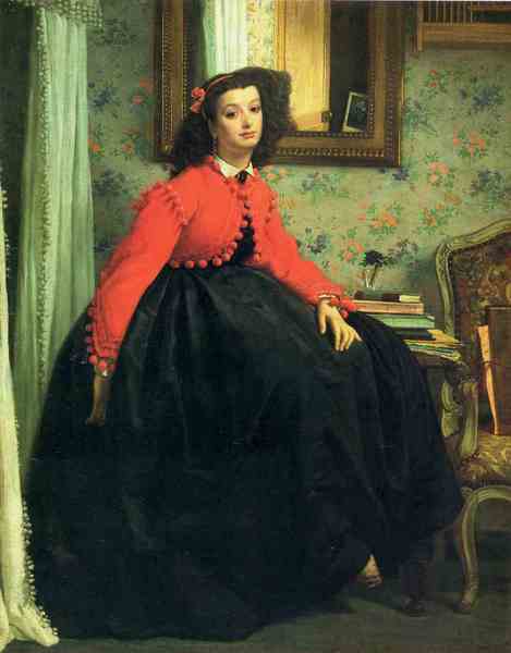 Portrait of Mademoiselle L.L.  (Young Lady in a Red Jacket). The painting by James Tissot