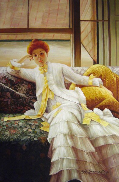 Seaside. The painting by James Tissot
