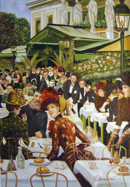 The Artist&#39s Ladies. The painting by James Tissot