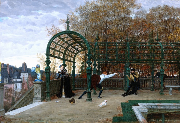 The Attempted Abduction. The painting by James Tissot