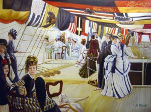 James Tissot, The Ball on Shipboard, Painting on canvas