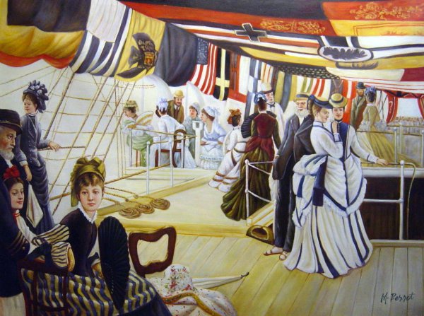 The Ball on Shipboard. The painting by James Tissot