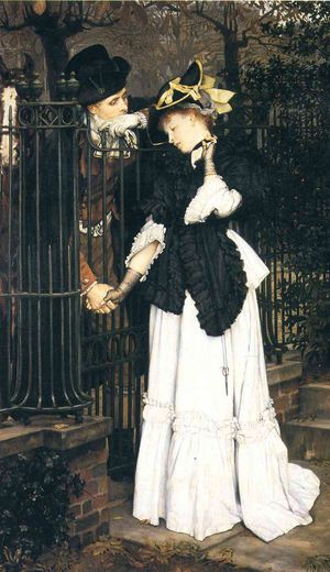 James Tissot, The Farewell, Painting on canvas