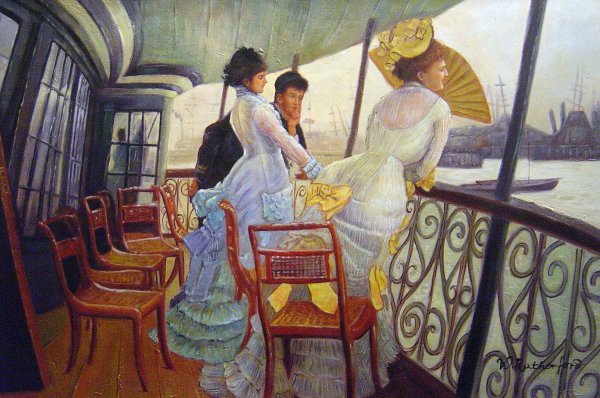 The Gallery Of The H.M.S. Calcutta. The painting by James Tissot
