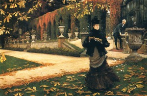 James Tissot, The Letter, Painting on canvas