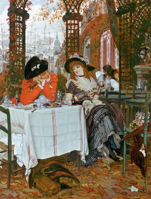 James Tissot, The Luncheon, Painting on canvas
