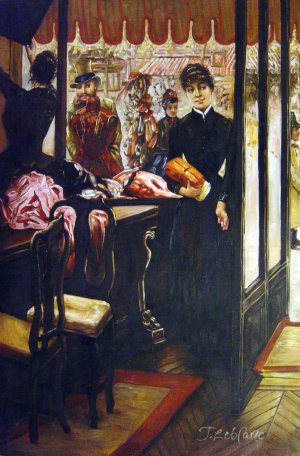 James Tissot, The Milliner's Shop, Painting on canvas