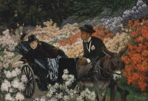 James Tissot, The Morning Ride, Painting on canvas