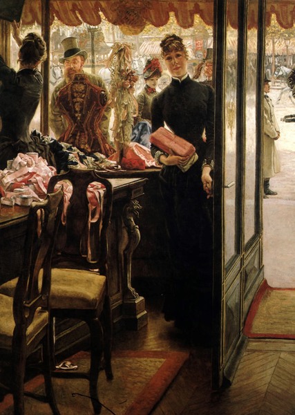 The Shop Girl. The painting by James Tissot