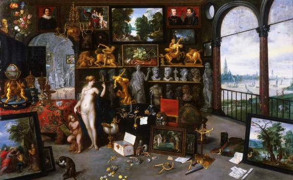 Allegory of Sight (Venus and Cupid in a Picture Gallery). The painting by Jan Brueghel the Elder