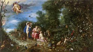 Jan Brueghel the Younger, Abundance and the Four Elements, Painting on canvas