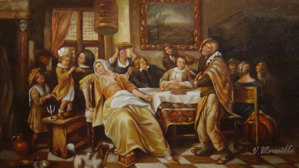 Twelfth Night. The painting by Jan Steen