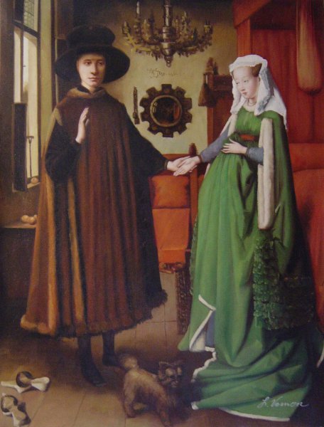 The Betrothal Of The Arnolfini. The painting by Jan Van Eyck