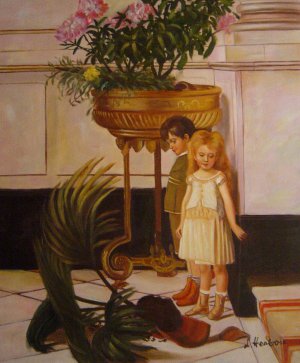 Reproduction oil paintings - Jan Verhas - Broken Flower Pot