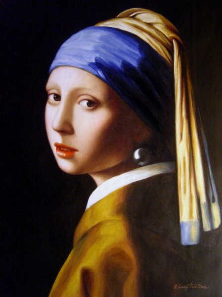 A Girl With A Pearl Earring. The painting by Jan Vermeer
