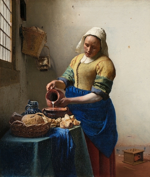 Jan Vermeer, Milkmaid, Painting on canvas