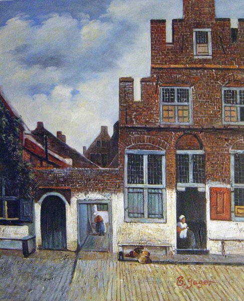 Street In Delft. The painting by Jan Vermeer