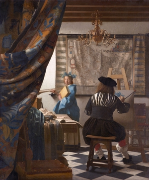 Jan Vermeer, The Art of Painting, Painting on canvas