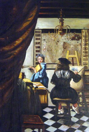 Jan Vermeer, The Artist's Studio, Painting on canvas