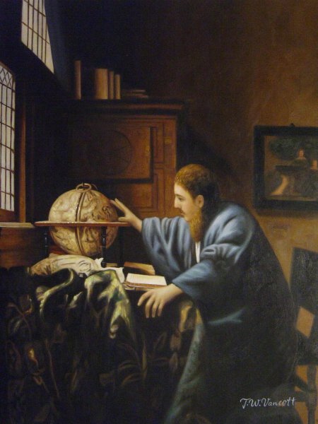 The Astronomer. The painting by Jan Vermeer