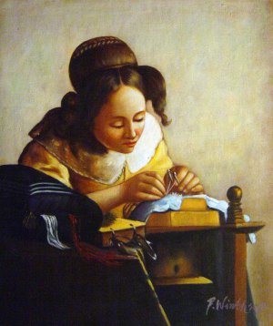 Reproduction oil paintings - Jan Vermeer - The Lacemaker