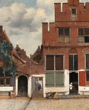 Jan Vermeer, The Little Street (View of Houses in Delft), Painting on canvas