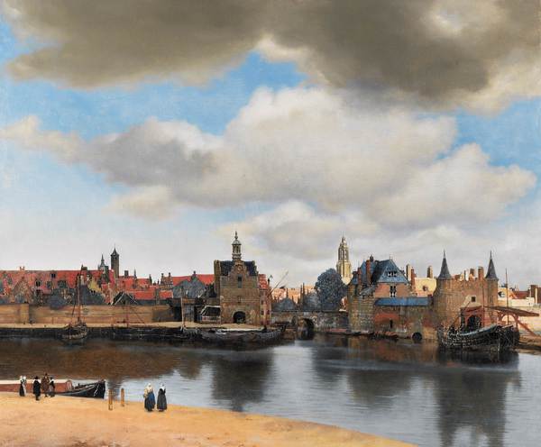 The View of Delft. The painting by Jan Vermeer