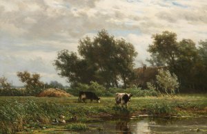 Jan Willem van Borselen, The Meadow, Painting on canvas