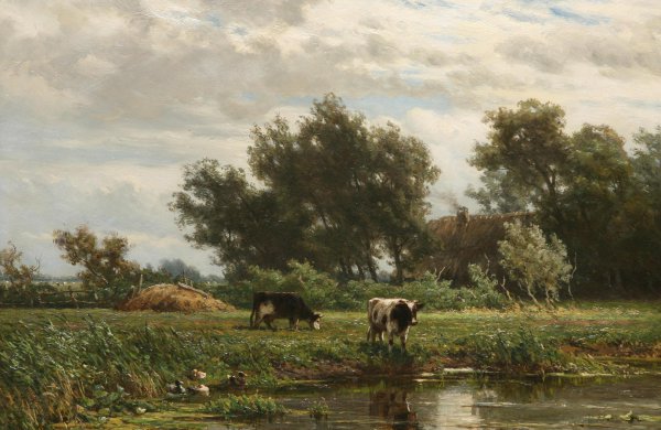 The Meadow. The painting by Jan Willem van Borselen