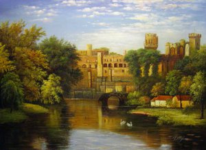Jasper Francis Cropsey, At Warwick Castle, Painting on canvas