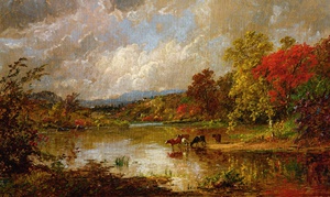 Autumn Afternoon, Jasper Francis Cropsey, Art Paintings
