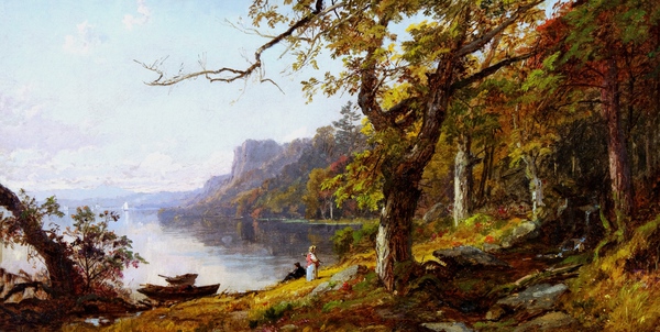 Autumn on the Hudson. The painting by Jasper Francis Cropsey