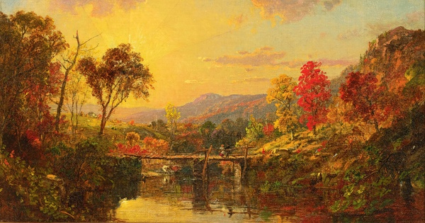 Study for "Ramapo Valley". The painting by Jasper Francis Cropsey