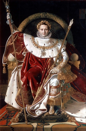 Famous paintings of Men: A Portrait of Napoleon on his Imperial Throne