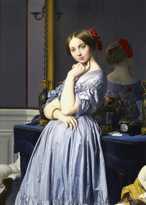 Reproduction oil paintings - Jean-Auguste Dominique Ingres - Louise de Broglie, Countess d'Haussonville
